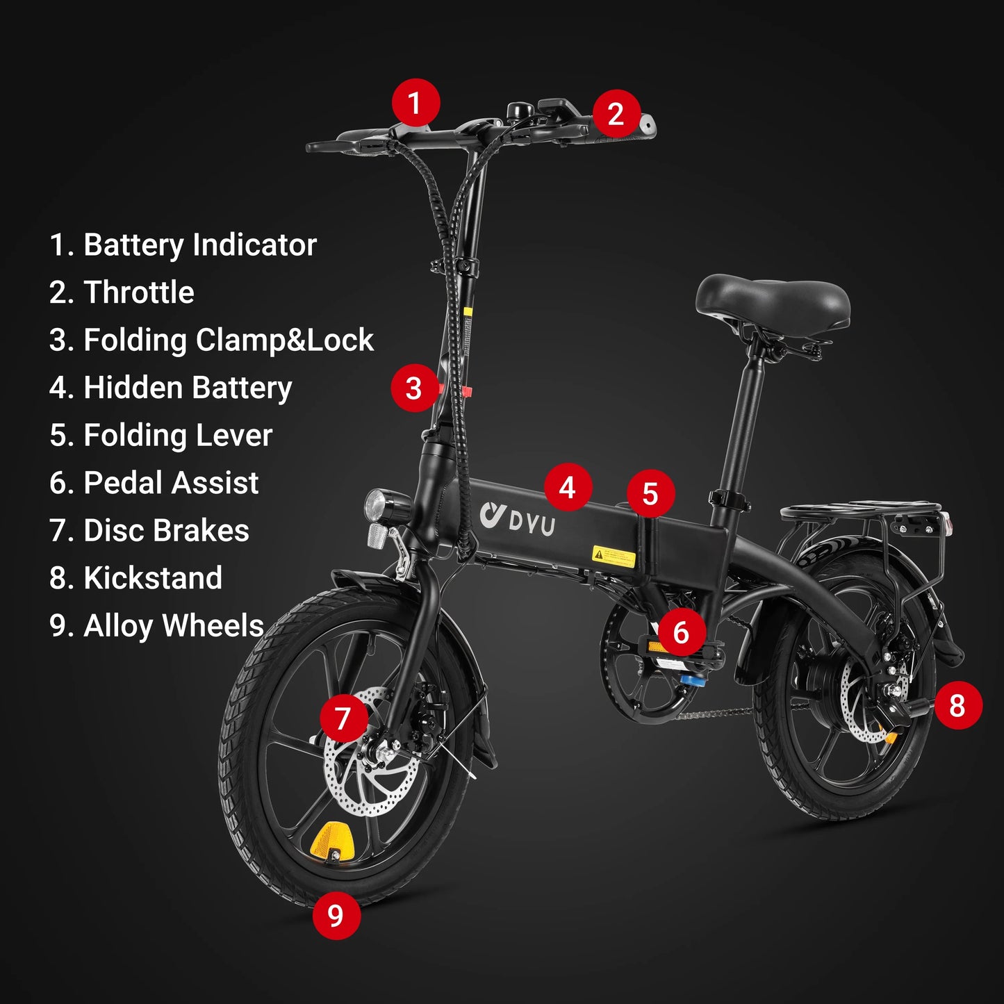 DYU A1F Pro Folding Electric Bike