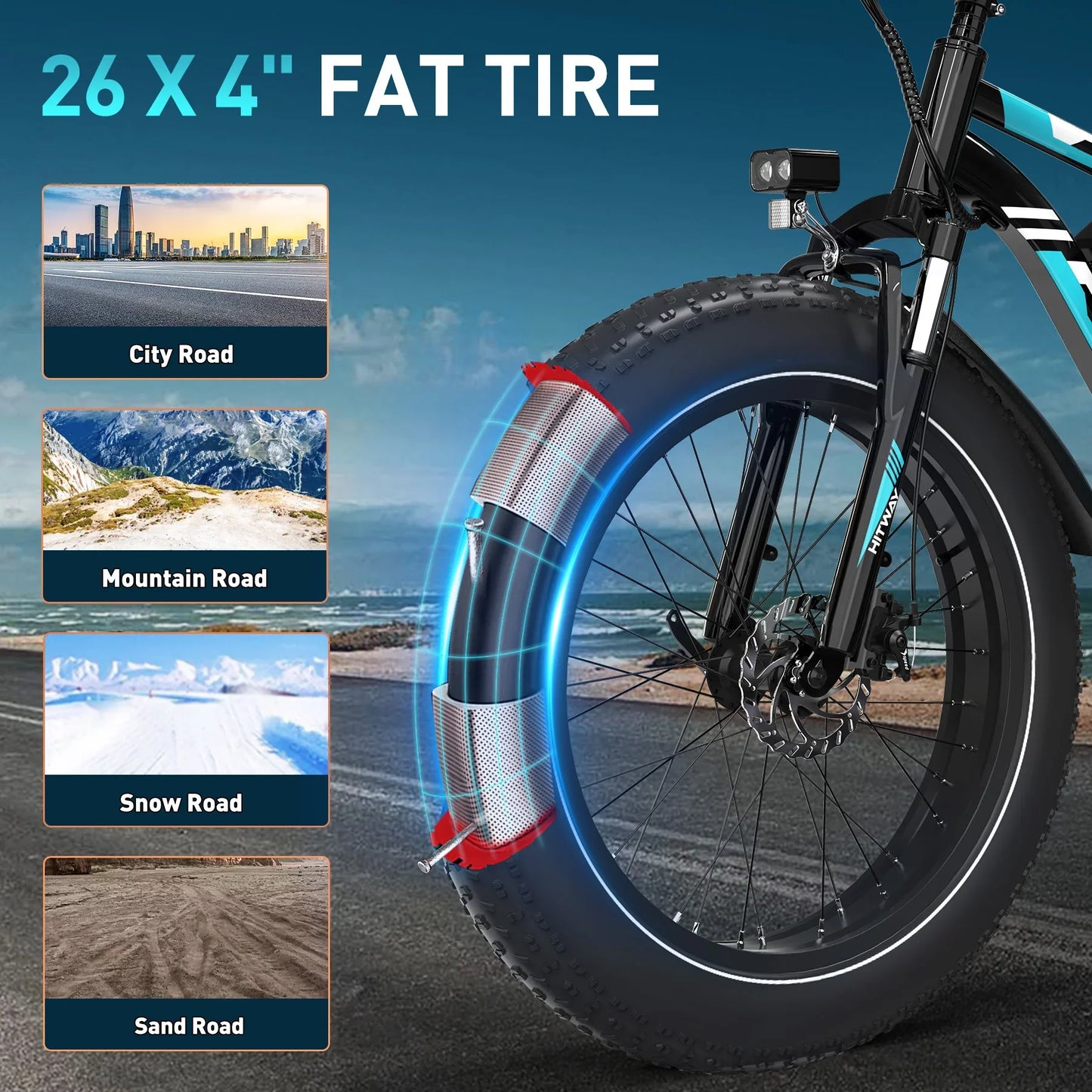 Hitway BK15 Fat Tire Electric Bike