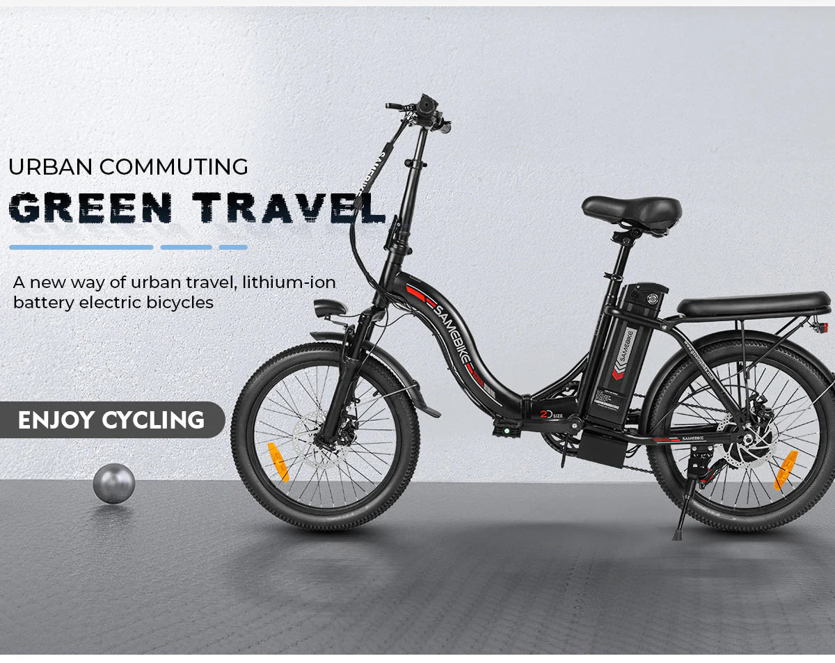 SAMEBIKE CY20 Electric Bike – 250W Motor | 36V 13Ah Battery | 20″ Folding Tyres | Up to 90km Range | Portable Urban Commuter E-Bike