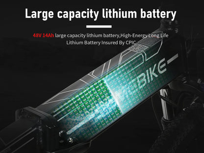 SAMEBIKE LO26-II Electric Mountain Bike – 75+Nm Motor | 48V 14Ah Battery | 26″ Fat Tyres | Dual Suspension | Folding All-Terrain E-Bike | UK Legal Commuter MTB