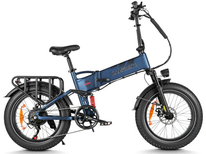 SAMEBIKE RS-A02 Pro Electric Bike – 250W Motor | 48V 15Ah Battery | 20″ × 4.0″ Fat Tyres | Folding All-Terrain E-Bike | Up to 110km Range
