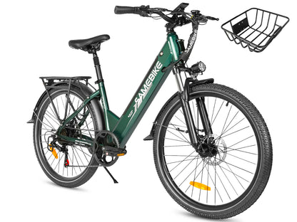 SAMEBIKE RS-A01 Pro Urban Electric Bike – 250W Motor | 36V 15Ah Battery | 55Nm Torque | 27.5″ Tyres | Up to 110km Range | City Commuter E-Bike