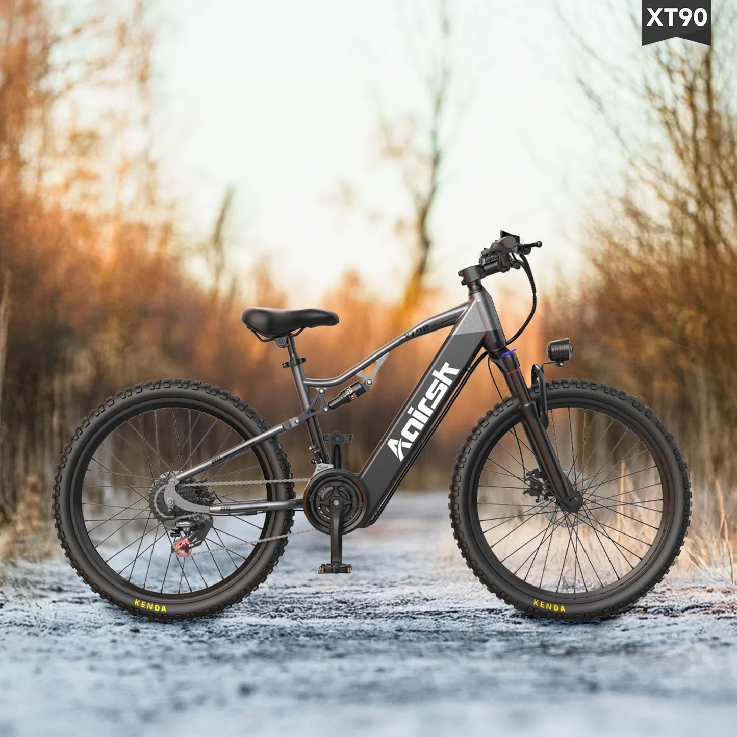 AAIRSK XT9 Electric Mountain Bike – 1500W Peak Motor | 48V 17.5Ah Battery | 26″ × 4.0″ Fat Tyres | Full Suspension | Hydraulic Brakes | Up to 90km Range | All-Terrain E-Bike