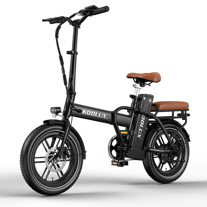 KOOLUX X10 Electric Bike – 250W Motor | 36V 13Ah Battery | 16″ × 3.0″ Tyres | Folding Urban E-Bike | Up to 65km Range | Compact City Commuter Bike