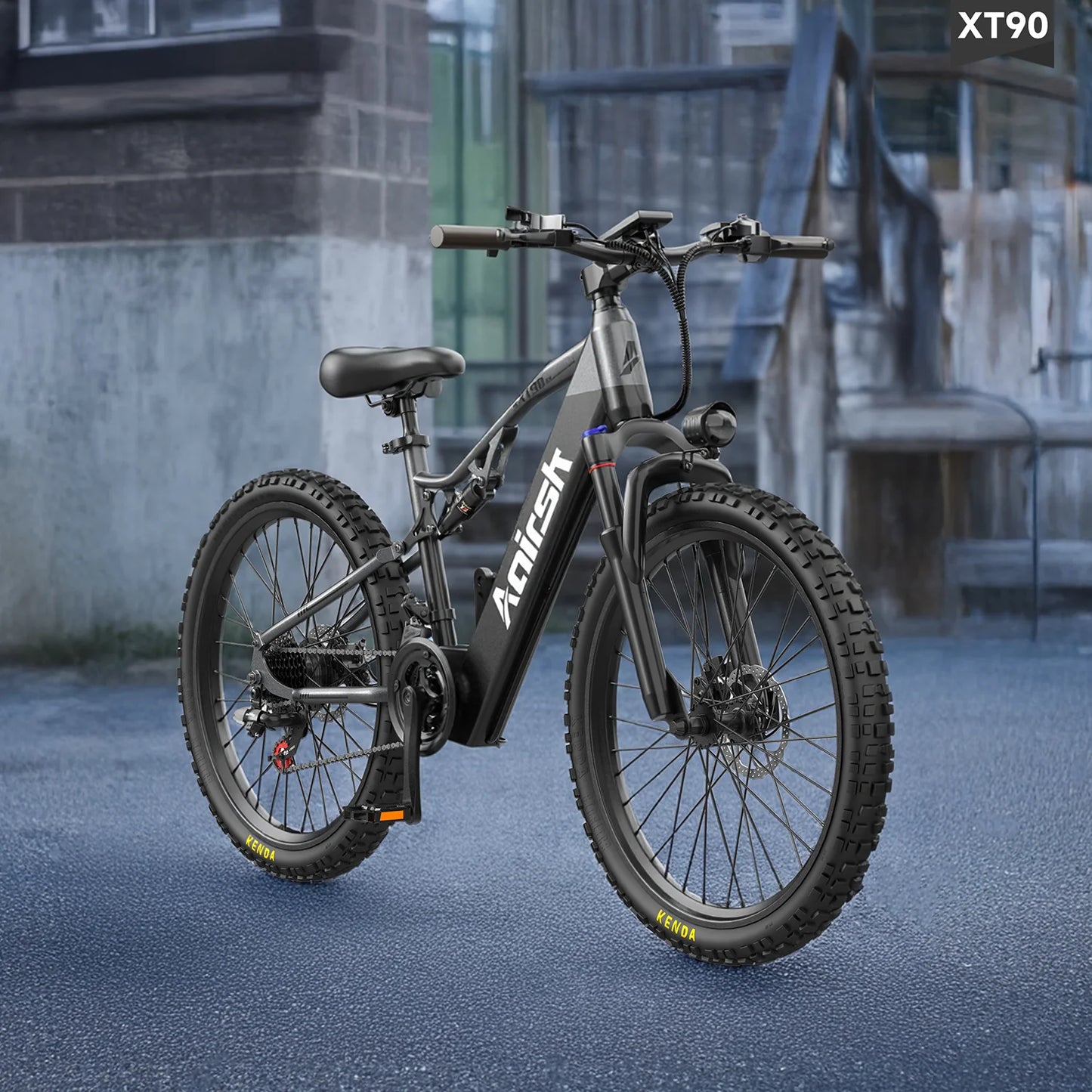 AAIRSK XT9 Electric Mountain Bike – 1500W Peak Motor | 48V 17.5Ah Battery | 26″ × 4.0″ Fat Tyres | Full Suspension | Hydraulic Brakes | Up to 90km Range | All-Terrain E-Bike