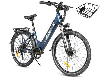 SAMEBIKE RS-A01 Pro Urban Electric Bike – 250W Motor | 36V 15Ah Battery | 55Nm Torque | 27.5″ Tyres | Up to 110km Range | City Commuter E-Bike