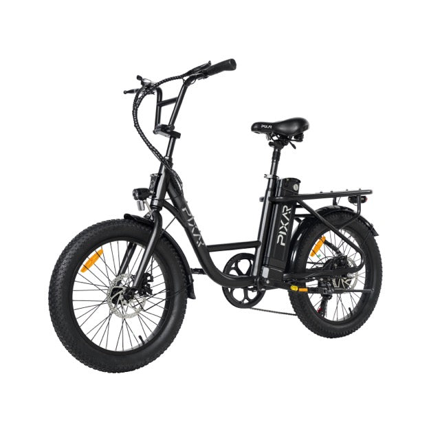 PIXAR Fun1 Electric Bike – 350W Motor | 36V 10.4Ah Battery | Fat Tyres | Shimano 7-Speed | Front Suspension | Up to 65km Range | Compact Urban E-Bike