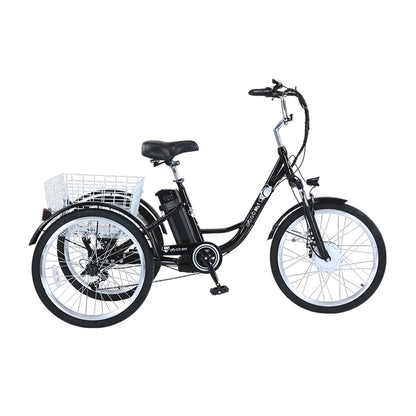 GOGOBEST GF100 Electric City Tricycle Cargo E-Bike – 350W Motor | 36V Battery (15Ah / 20Ah Variant) | 24″ Wheels | Rear Cargo Basket | Up to 90km Range | Stable 3-Wheel Utility E-Bike