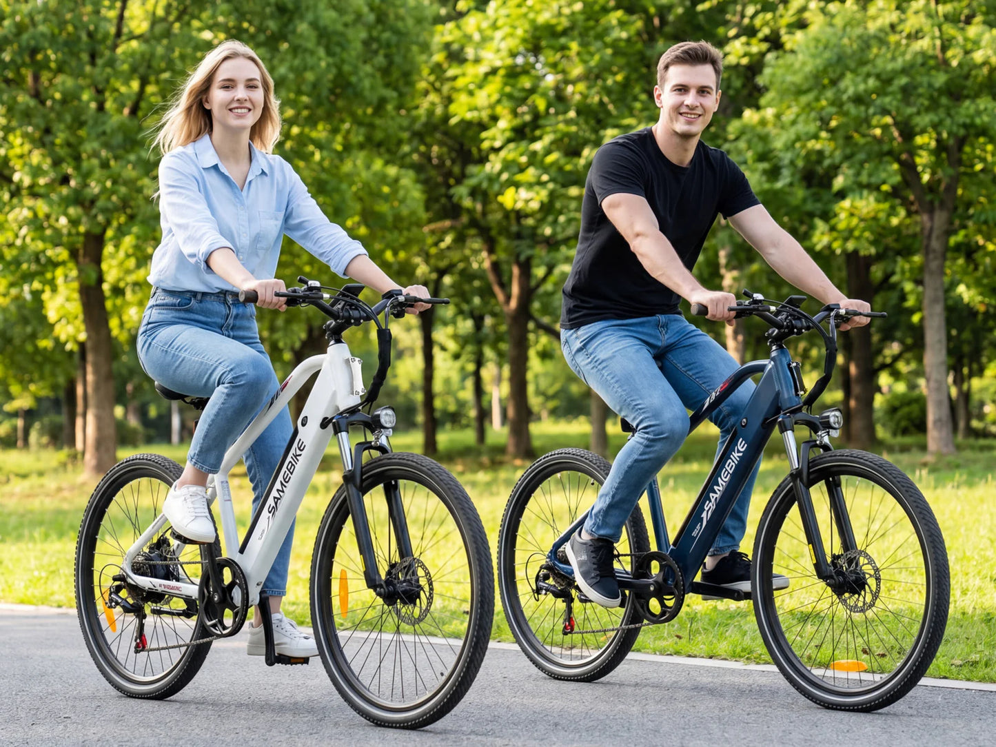 SAMEBIKE RS-A01MEN Urban Electric Bike – 250W Motor | 36V 15Ah Battery | 55Nm Torque | 27.5″ Tyres | Up to 110km Range | City Commuter E-Bike