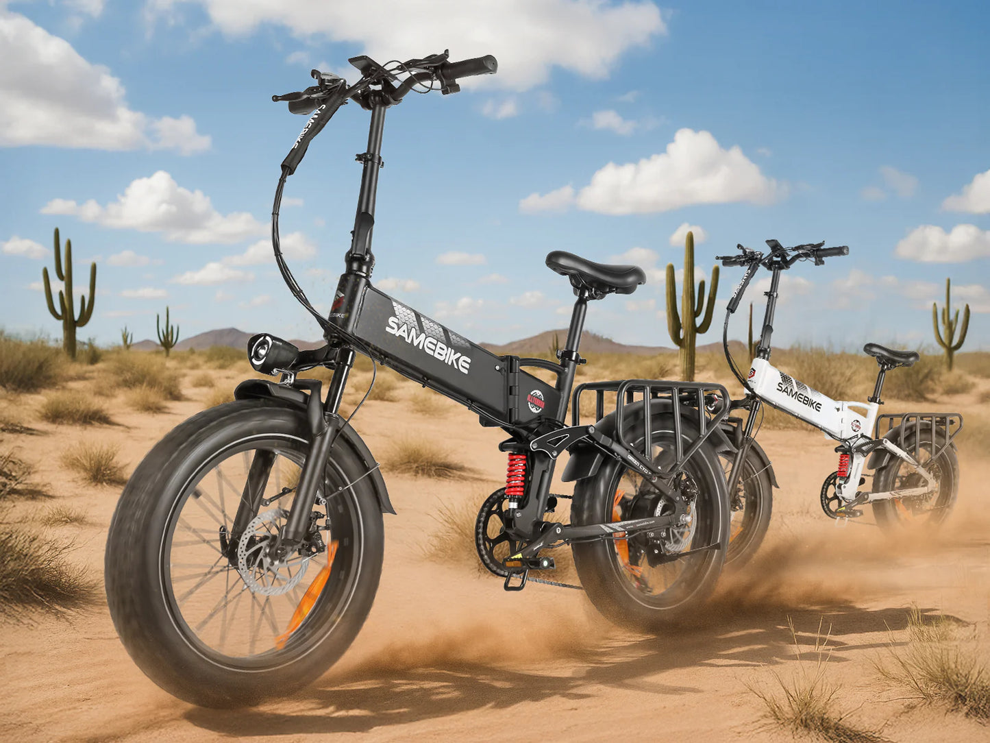 SAMEBIKE RS-A02 Pro Electric Bike – 250W Motor | 48V 15Ah Battery | 20″ × 4.0″ Fat Tyres | Folding All-Terrain E-Bike | Up to 110km Range