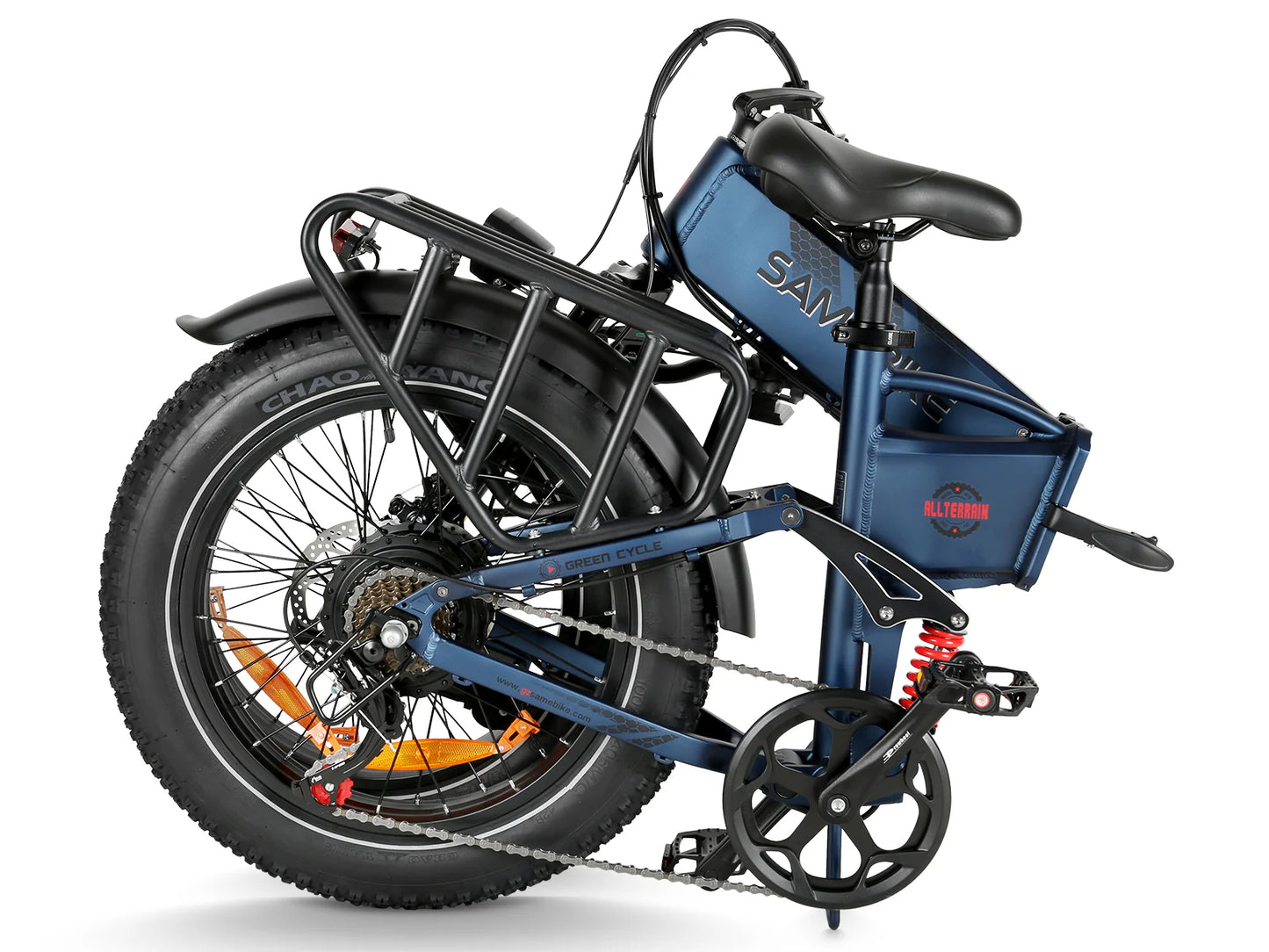 SAMEBIKE RS-A02 Pro Electric Bike – 250W Motor | 48V 15Ah Battery | 20″ × 4.0″ Fat Tyres | Folding All-Terrain E-Bike | Up to 110km Range