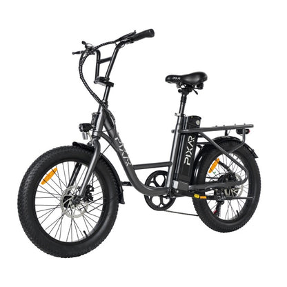 PIXAR Fun1 Electric Bike – 350W Motor | 36V 10.4Ah Battery | Fat Tyres | Shimano 7-Speed | Front Suspension | Up to 65km Range | Compact Urban E-Bike