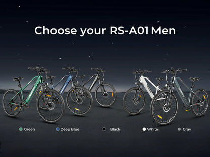 SAMEBIKE RS-A01MEN Urban Electric Bike – 250W Motor | 36V 15Ah Battery | 55Nm Torque | 27.5″ Tyres | Up to 110km Range | City Commuter E-Bike