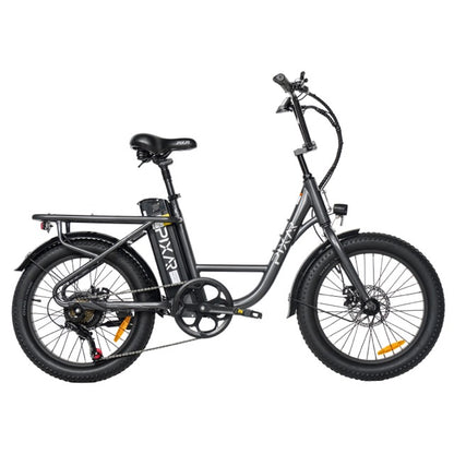 PIXAR Fun1 Electric Bike – 350W Motor | 36V 10.4Ah Battery | Fat Tyres | Shimano 7-Speed | Front Suspension | Up to 65km Range | Compact Urban E-Bike