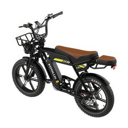 KOOLUX X9 Pro Dual Battery Electric Bike – 750W Motor | 48V 31.2Ah Dual Battery | 20″ × 4.0″ Fat Tyres | Full Suspension | Hydraulic Brakes | Up to 180km Range