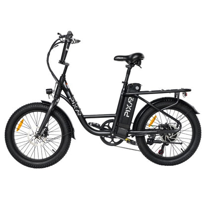 PIXAR Fun1 Electric Bike – 350W Motor | 36V 10.4Ah Battery | Fat Tyres | Shimano 7-Speed | Front Suspension | Up to 65km Range | Compact Urban E-Bike