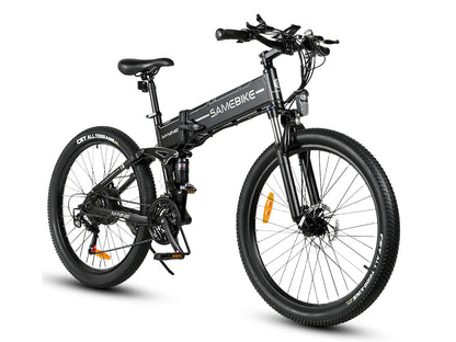 SAMEBIKE LO26-II Electric Mountain Bike – 75+Nm Motor | 48V 14Ah Battery | 26″ Fat Tyres | Dual Suspension | Folding All-Terrain E-Bike | UK Legal Commuter MTB