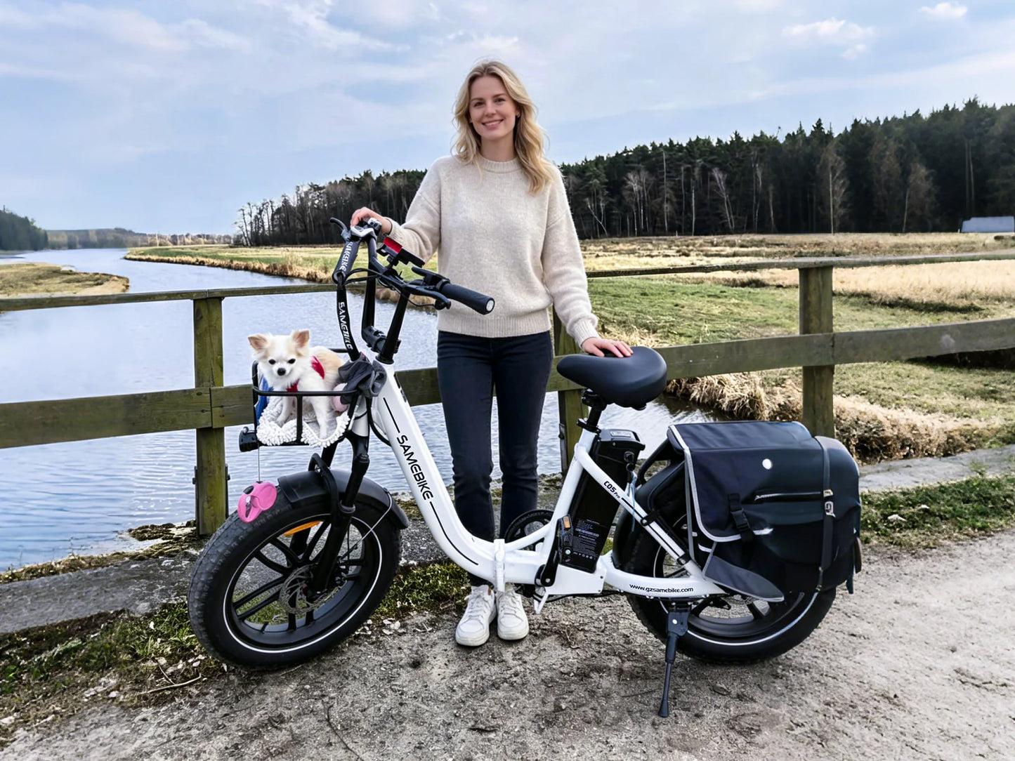 SAMEBIKE C05 Pro Electric Bike – 250W Motor | 36V 13Ah Battery | 20″ × 4.0″ Fat Tyres | Folding Step-Through E-Bike | Up to 90km Range