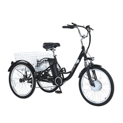 GOGOBEST GF100 Electric City Tricycle Cargo E-Bike – 350W Motor | 36V Battery (15Ah / 20Ah Variant) | 24″ Wheels | Rear Cargo Basket | Up to 90km Range | Stable 3-Wheel Utility E-Bike