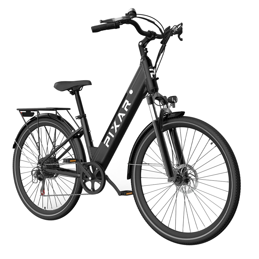 PIXAR Cruiser Electric Bike – 250W Motor | Samsung 36V 12.8Ah Battery | 27.5″ Wheels | Hydraulic Brakes | Up to 100km Range | Retro City Commuter E-Bike