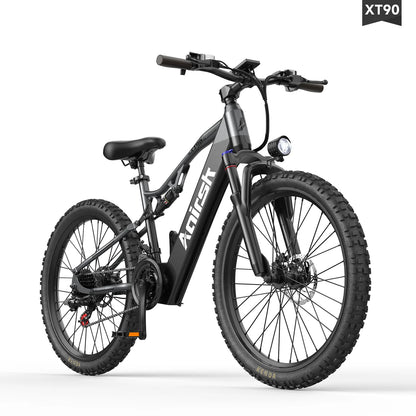 AAIRSK XT9 Electric Mountain Bike – 1500W Peak Motor | 48V 17.5Ah Battery | 26″ × 4.0″ Fat Tyres | Full Suspension | Hydraulic Brakes | Up to 90km Range | All-Terrain E-Bike