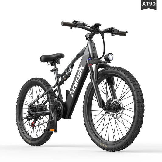 AAIRSK XT9 Electric Mountain Bike – 1500W Peak Motor | 48V 17.5Ah Battery | 26″ × 4.0″ Fat Tyres | Full Suspension | Hydraulic Brakes | Up to 90km Range | All-Terrain E-Bike