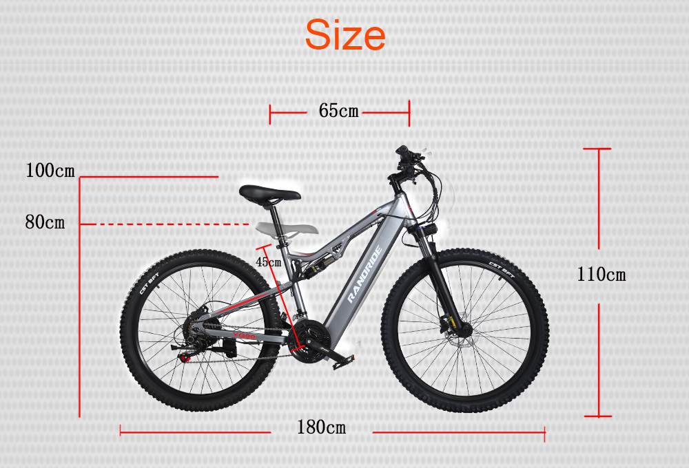 RANDRIDE YX90A Electric Bike – 1000W Motor | 48V 17Ah Battery | 27.5″ Tyres | Full Suspension | Hydraulic Brakes | Up to 90km Range | Electric Mountain Bike