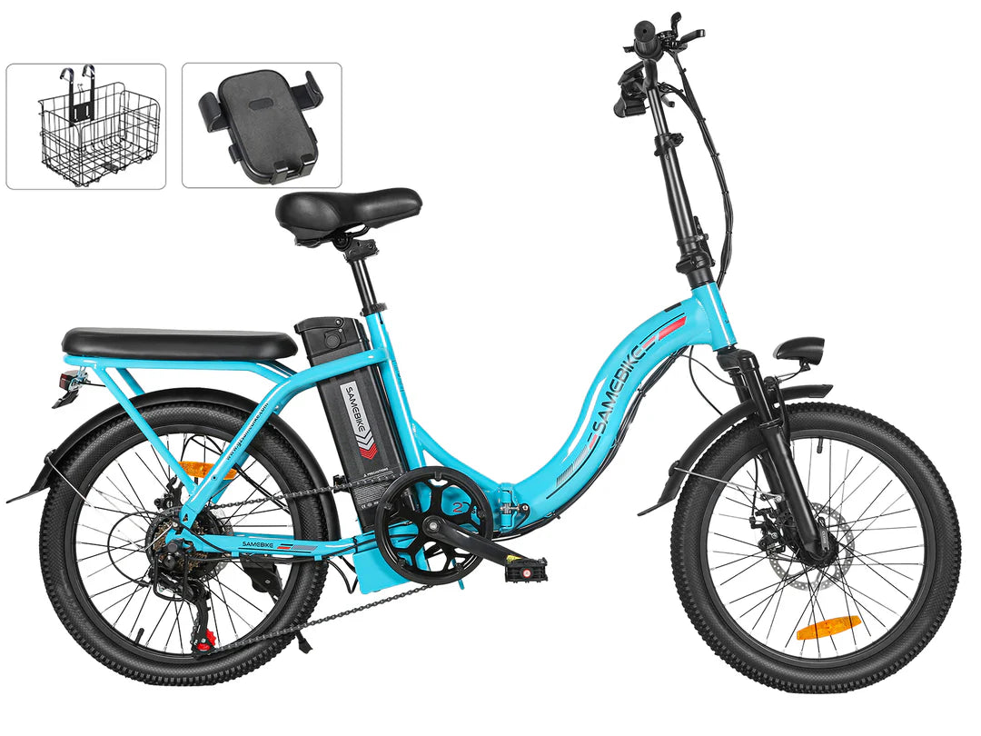 SAMEBIKE CY20 Electric Bike – 250W Motor | 36V 13Ah Battery | 20″ Folding Tyres | Up to 90km Range | Portable Urban Commuter E-Bike
