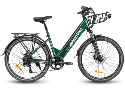 SAMEBIKE RS-A01 Pro Urban Electric Bike – 250W Motor | 36V 15Ah Battery | 55Nm Torque | 27.5″ Tyres | Up to 110km Range | City Commuter E-Bike