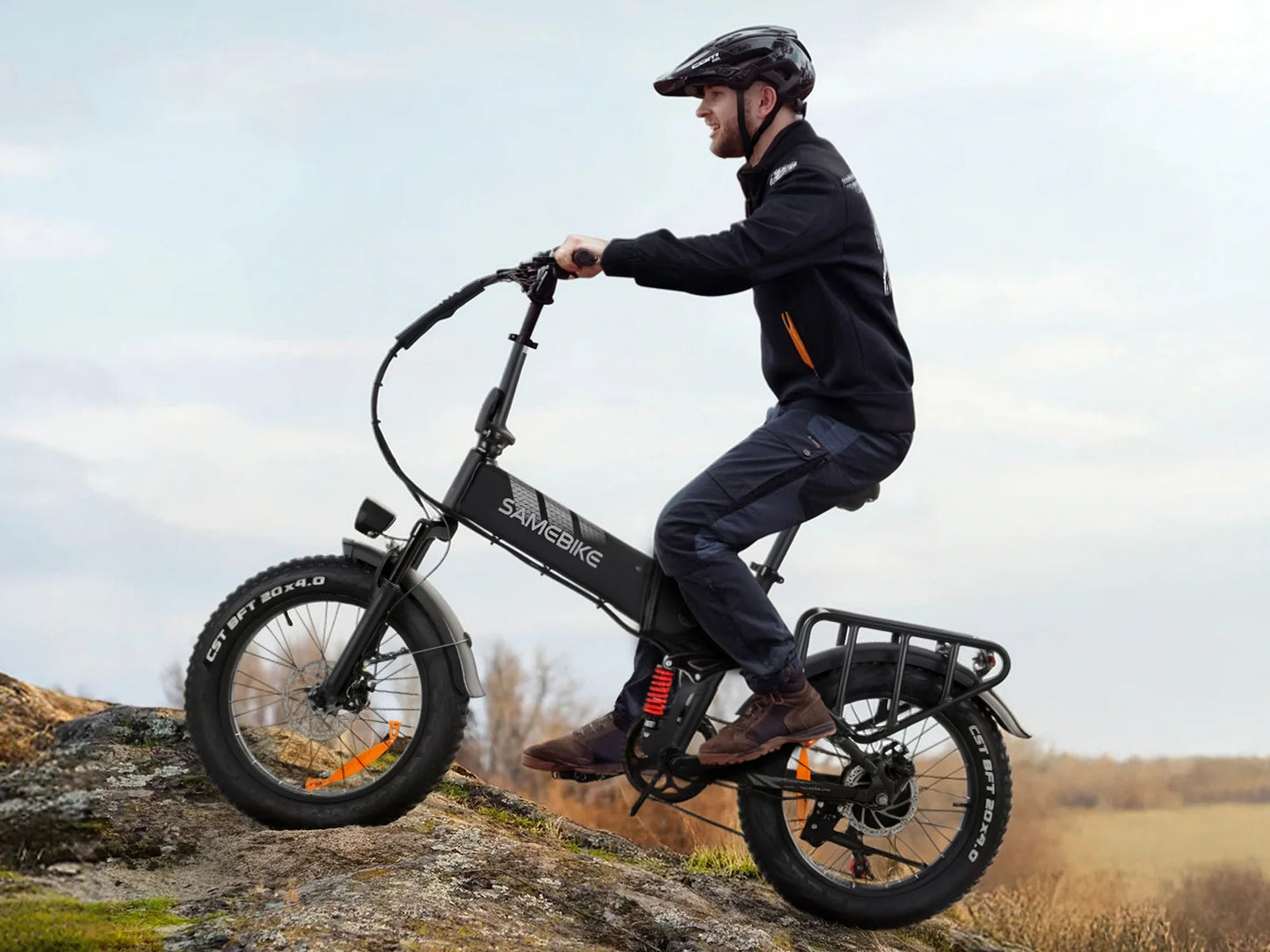 SAMEBIKE RS-A02 Pro Electric Bike – 250W Motor | 48V 15Ah Battery | 20″ × 4.0″ Fat Tyres | Folding All-Terrain E-Bike | Up to 110km Range