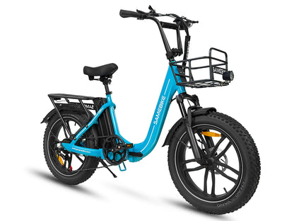 SAMEBIKE C05 Pro Electric Bike – 250W Motor | 36V 13Ah Battery | 20″ × 4.0″ Fat Tyres | Folding Step-Through E-Bike | Up to 90km Range
