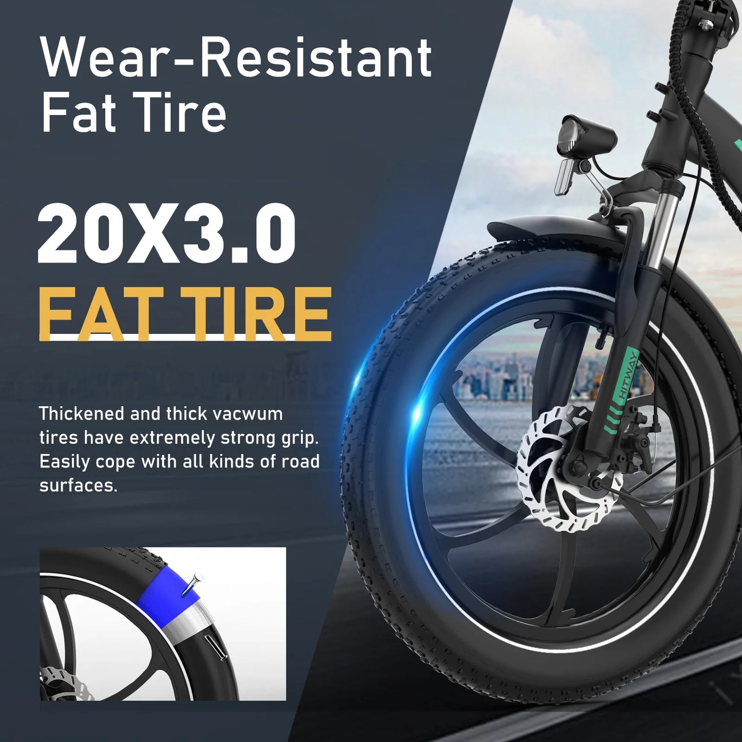 Hitway BK6S Folding Electric Bike – 250W Motor | 12Ah Battery