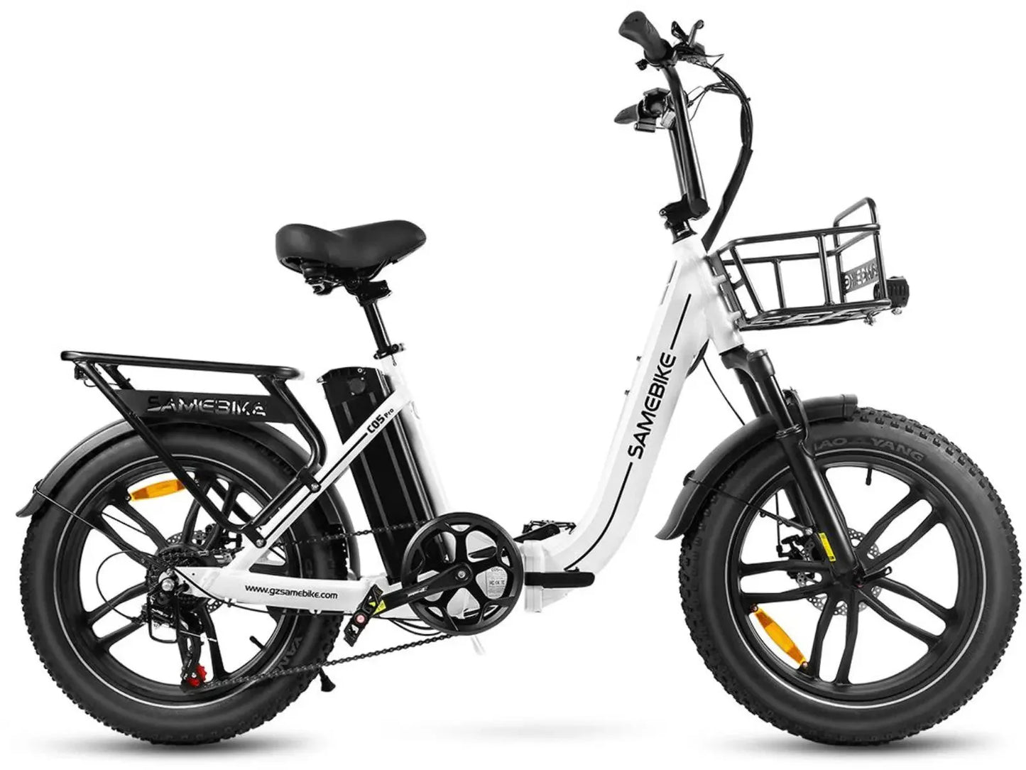 SAMEBIKE C05 Pro Electric Bike – 250W Motor | 36V 13Ah Battery | 20″ × 4.0″ Fat Tyres | Folding Step-Through E-Bike | Up to 90km Range