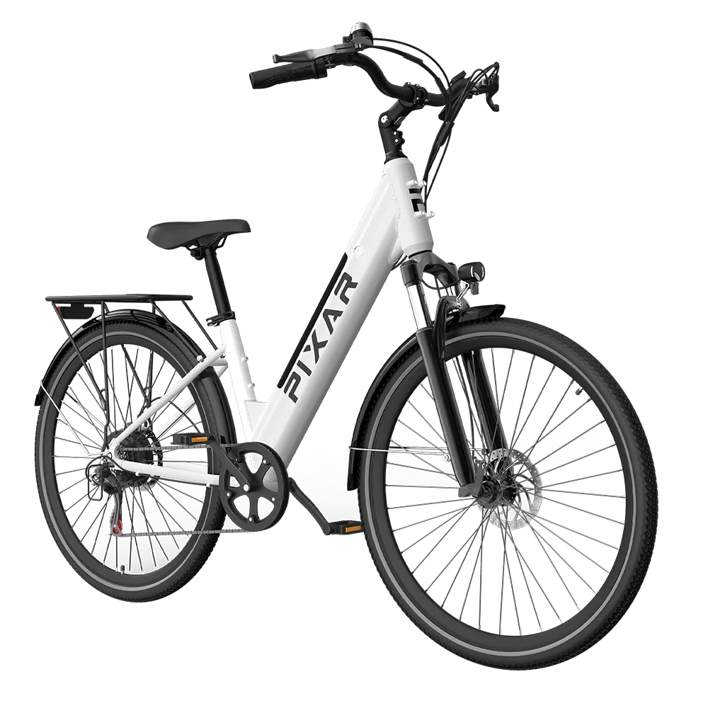 PIXAR Cruiser Electric Bike – 250W Motor | Samsung 36V 12.8Ah Battery | 27.5″ Wheels | Hydraulic Brakes | Up to 100km Range | Retro City Commuter E-Bike