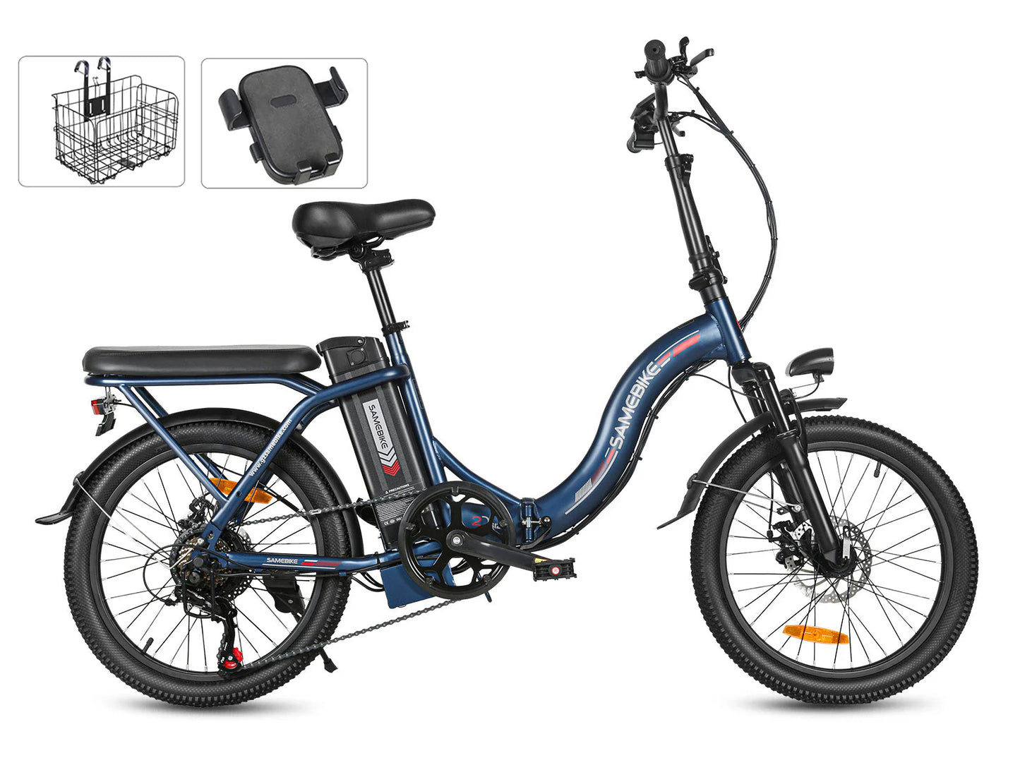 SAMEBIKE CY20 Electric Bike – 250W Motor | 36V 13Ah Battery | 20″ Folding Tyres | Up to 90km Range | Portable Urban Commuter E-Bike