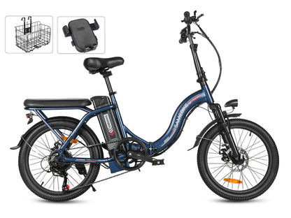 SAMEBIKE CY20 Electric Bike – 250W Motor | 36V 13Ah Battery | 20″ Folding Tyres | Up to 90km Range | Portable Urban Commuter E-Bike