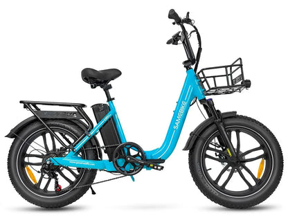 SAMEBIKE C05 Pro Electric Bike – 250W Motor | 36V 13Ah Battery | 20″ × 4.0″ Fat Tyres | Folding Step-Through E-Bike | Up to 90km Range