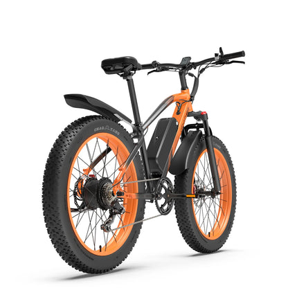 GOGOBEST GF600 Plus Electric Mountain Bike – Dual 1000W Motors | 48V 25Ah Battery | 26″ Fat Tyres | Full Suspension | High-Performance All-Terrain E-Bike