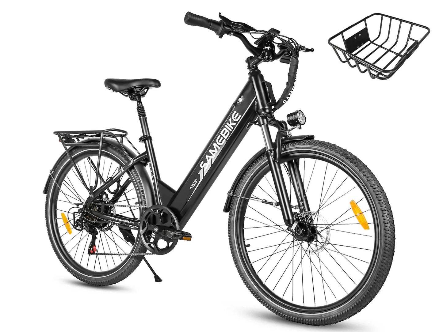 SAMEBIKE RS-A01 Pro Urban Electric Bike – 250W Motor | 36V 15Ah Battery | 55Nm Torque | 27.5″ Tyres | Up to 110km Range | City Commuter E-Bike