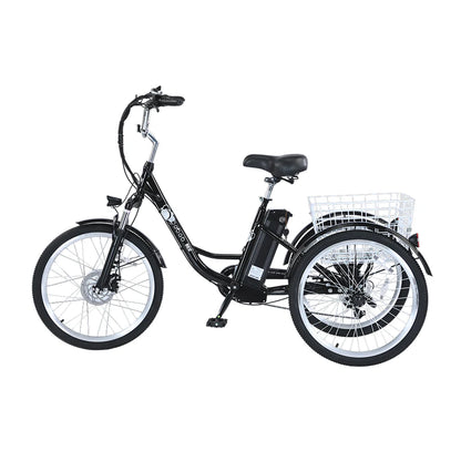 GOGOBEST GF100 Electric City Tricycle Cargo E-Bike – 350W Motor | 36V Battery (15Ah / 20Ah Variant) | 24″ Wheels | Rear Cargo Basket | Up to 90km Range | Stable 3-Wheel Utility E-Bike