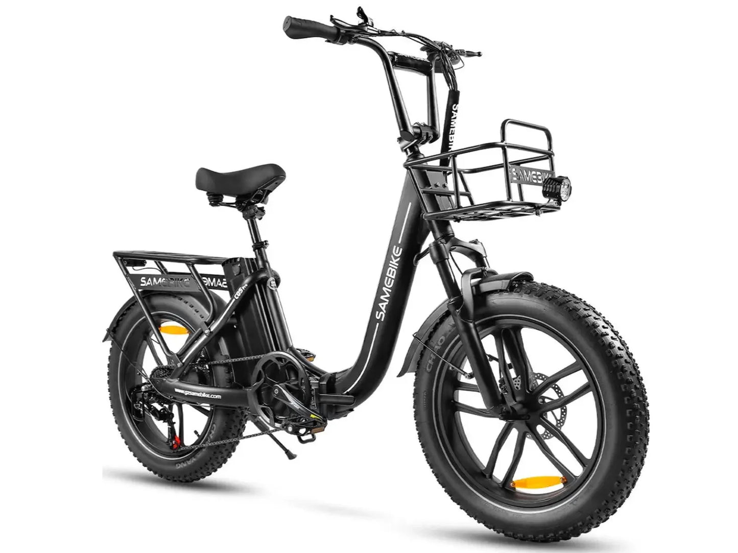 SAMEBIKE C05 Pro Electric Bike – 250W Motor | 36V 13Ah Battery | 20″ × 4.0″ Fat Tyres | Folding Step-Through E-Bike | Up to 90km Range