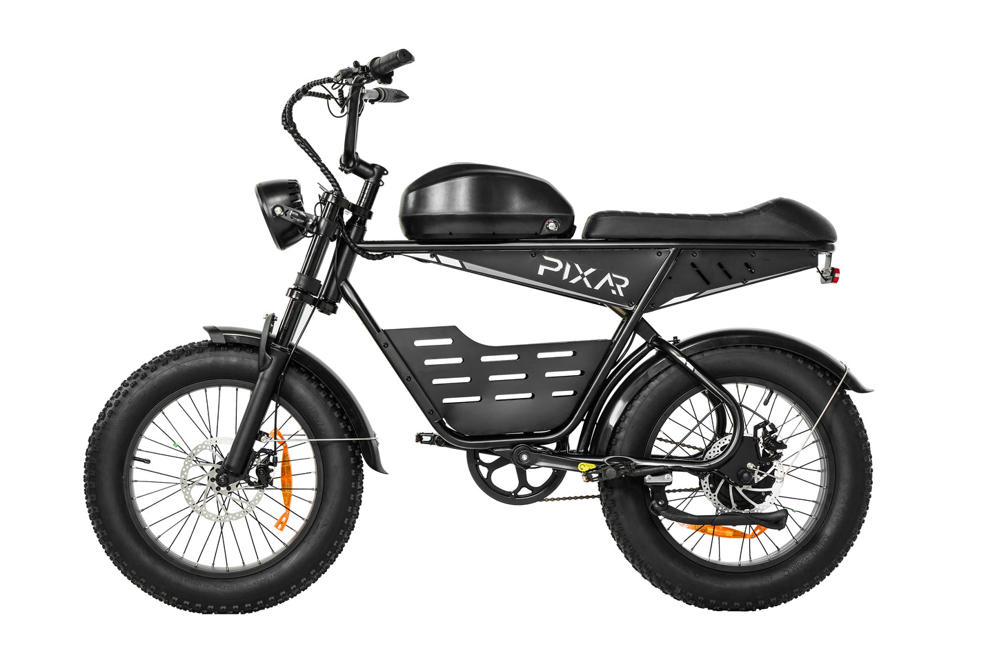 PIXAR SuperV Retro Electric Bike – 500W Motor | 48V 15.6Ah / 30Ah Battery | 20″ × 4.0″ Fat Tyres | Retro Cruiser Design | Up to 80km Range | Urban Fat Tyre E-Bike