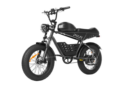 PIXAR SuperV Retro Electric Bike – 500W Motor | 48V 15.6Ah / 30Ah Battery | 20″ × 4.0″ Fat Tyres | Retro Cruiser Design | Up to 80km Range | Urban Fat Tyre E-Bike