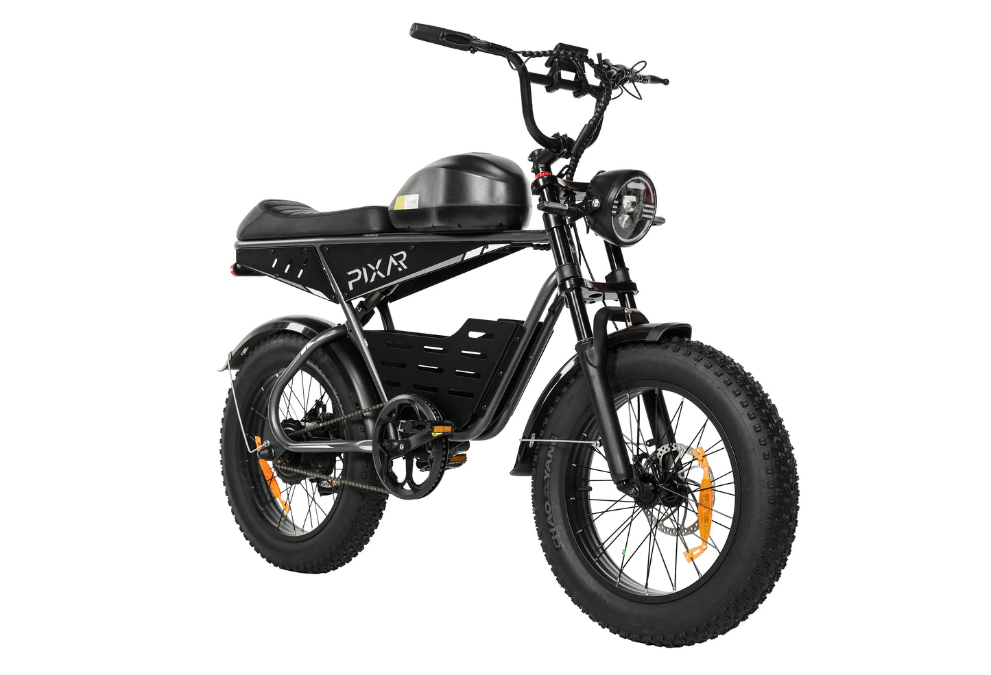 PIXAR SuperV Retro Electric Bike – 500W Motor | 48V 15.6Ah / 30Ah Battery | 20″ × 4.0″ Fat Tyres | Retro Cruiser Design | Up to 80km Range | Urban Fat Tyre E-Bike