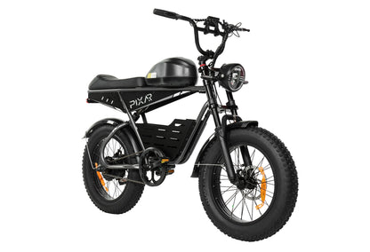 PIXAR SuperV Retro Electric Bike – 500W Motor | 48V 15.6Ah / 30Ah Battery | 20″ × 4.0″ Fat Tyres | Retro Cruiser Design | Up to 80km Range | Urban Fat Tyre E-Bike