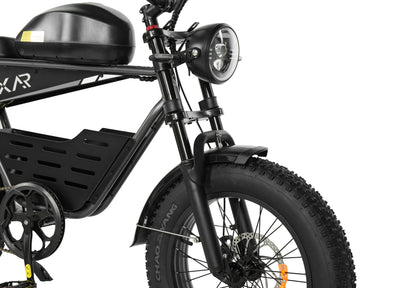 PIXAR SuperV Retro Electric Bike – 500W Motor | 48V 15.6Ah / 30Ah Battery | 20″ × 4.0″ Fat Tyres | Retro Cruiser Design | Up to 80km Range | Urban Fat Tyre E-Bike
