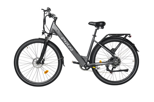 PIXAR City1 Electric Bike – 250W Motor | 36V Battery | Fat Tyres | Shimano 7-Speed | Front Suspension | Urban Commuter E-Bike