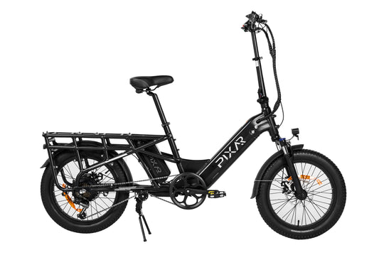 PIXAR Plus7 Electric Bike – 500W Motor | 48V 10.4Ah Removable Battery | Fat Tyres | Shimano 7-Speed | Front Suspension | Up to 65km Range | Urban Fat Tyre E-Bike