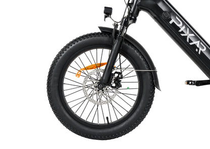 PIXAR Plus7 Electric Bike – 500W Motor | 48V 10.4Ah Removable Battery | Fat Tyres | Shimano 7-Speed | Front Suspension | Up to 65km Range | Urban Fat Tyre E-Bike