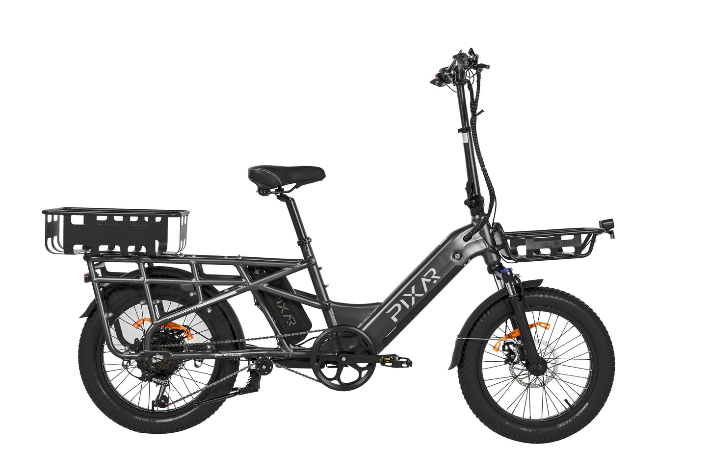 PIXAR Plus7 Electric Bike – 500W Motor | 48V 10.4Ah Removable Battery | Fat Tyres | Shimano 7-Speed | Front Suspension | Up to 65km Range | Urban Fat Tyre E-Bike